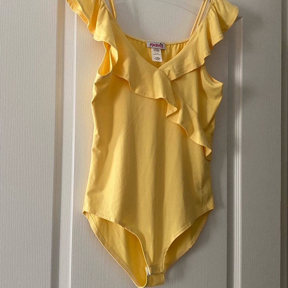 MADRAG ruffles bodysuit yellow
